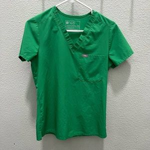 Figs Catarina Scrub Top Safety Green FREEx XXS